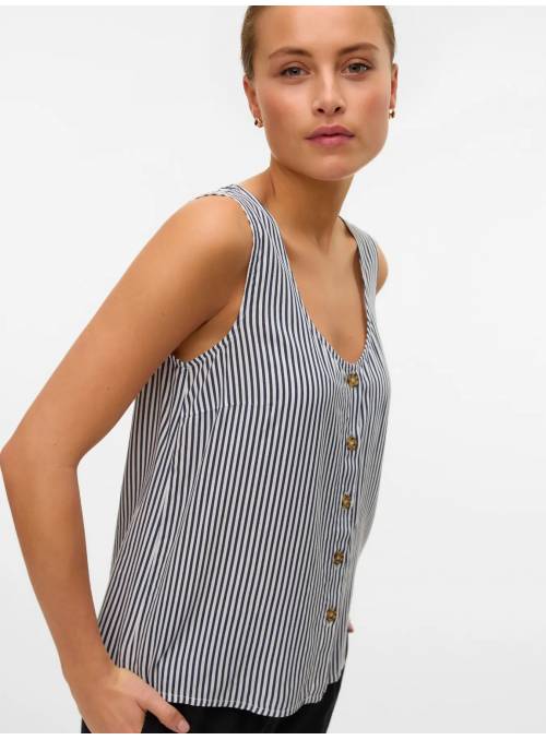 BLUSA BUMPI S/M RAYAS AZUL VERO MODA