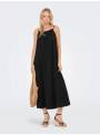 VESTIDO LLINO MAXI NEGRO ONLY