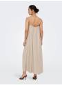 VESTIDO LLINO MAXI BEIGE ONLY