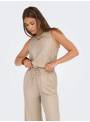 BLUSA LLINO BEIGE ONLY
