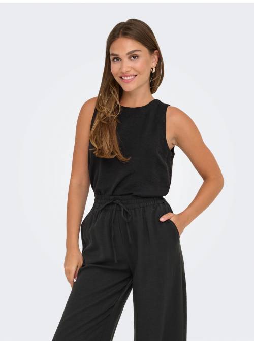 BLUSA LLINO NEGRO ONLY