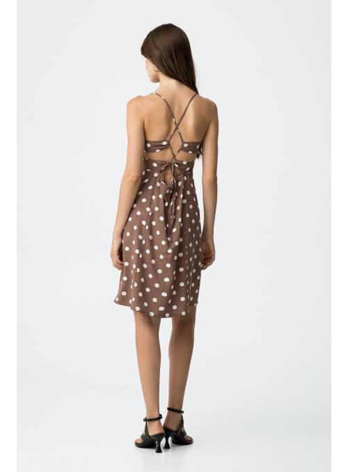 VESTIDO DOTTY MARRON TIFFOSI