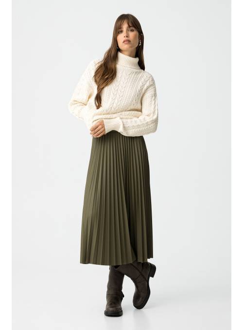 FALDA PLISADA VERDE TIFFOSI