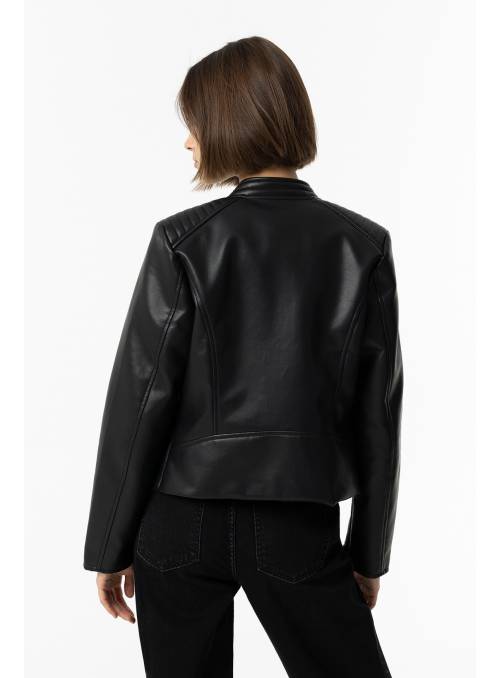 CHAQUETA POLIPIEL NEGRA TIFFOSI