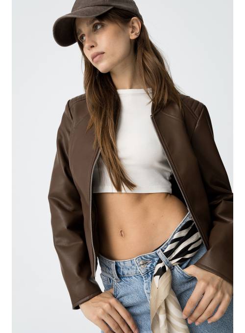 CHAQUETA POLIPIEL CHOCOLATE TIFFOSI