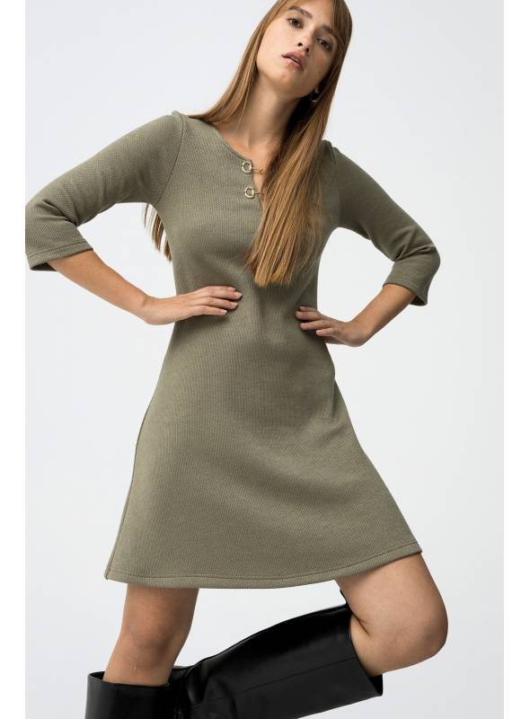 VESTIDO HENRY VERDE APLIQUE TIFFOSI