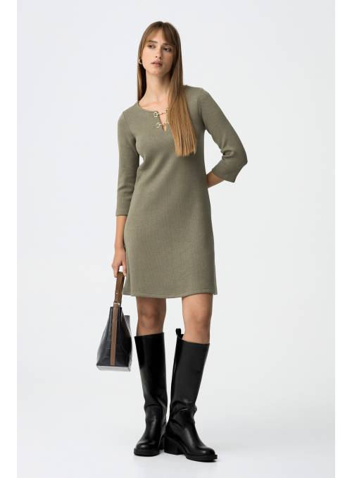 VESTIDO HENRY VERDE APLIQUE TIFFOSI