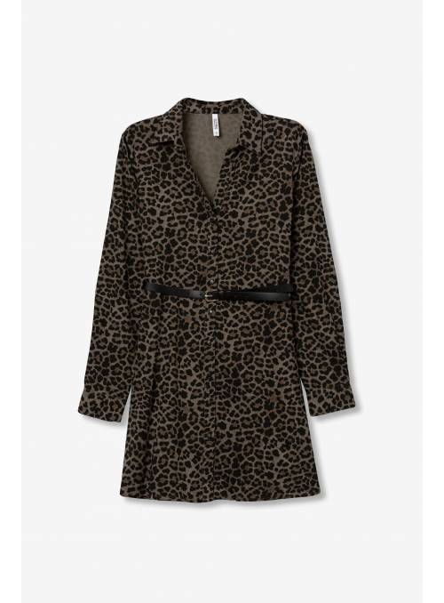 VESTIDO LEOPARD ANIMAL PRINT TIFFOSI
