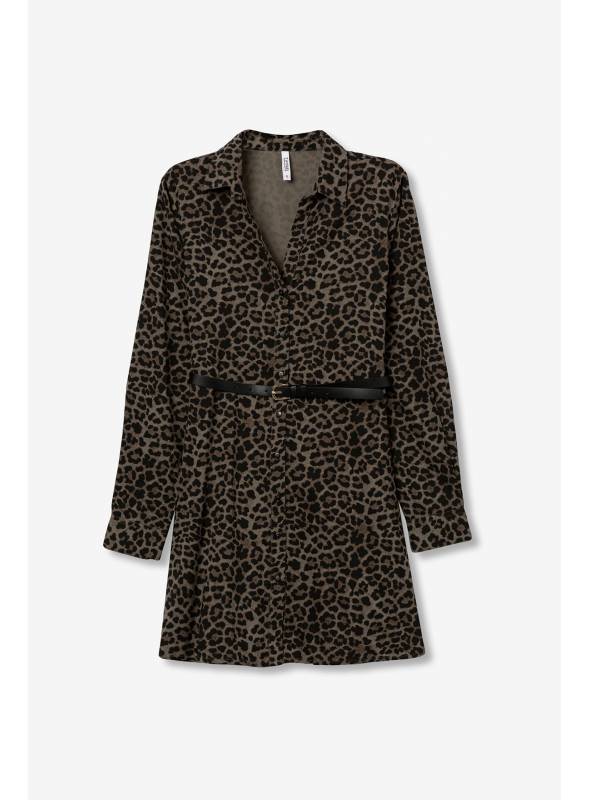 VESTIDO LEOPARD ANIMAL PRINT TIFFOSI
