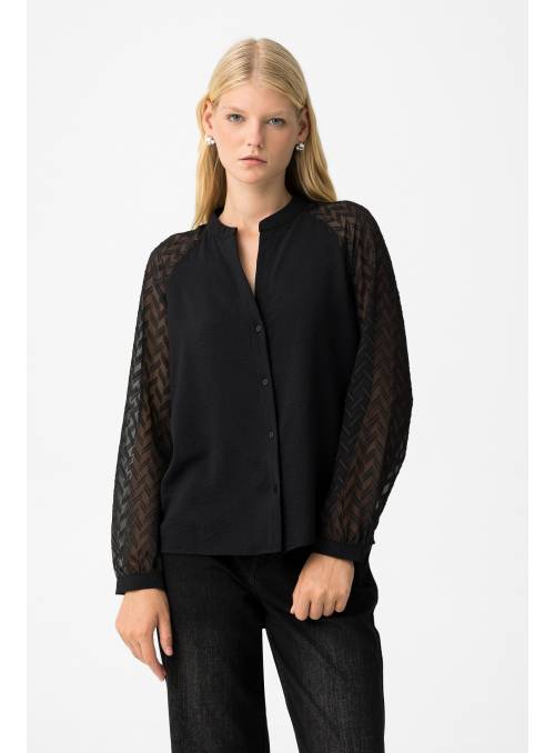 BLUSA PLEAT NEGRA TIFFOSI