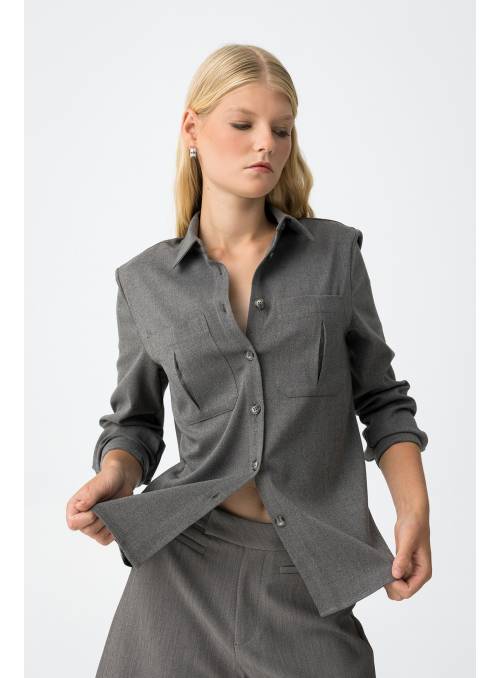CAMISA GRANULADO GRIS TIFFOSI