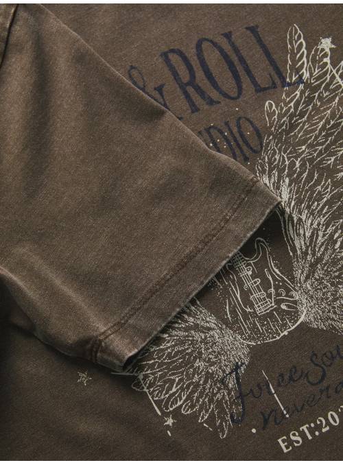 CAMISETA BRITTA MARRON JJXX