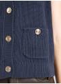 CHALECO TELLA BOTONES DORADOS AZUL JDY