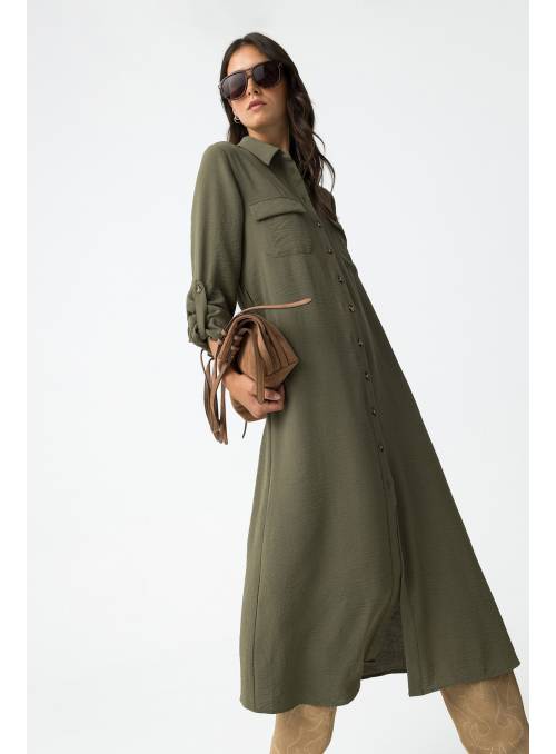 VESTIDO ESTRELA CAMISERO VERDE TIFFOSI