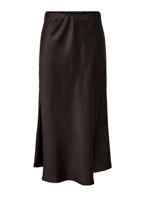 FALDA ELENA CHOCOLATE SATINADA VERO MODA