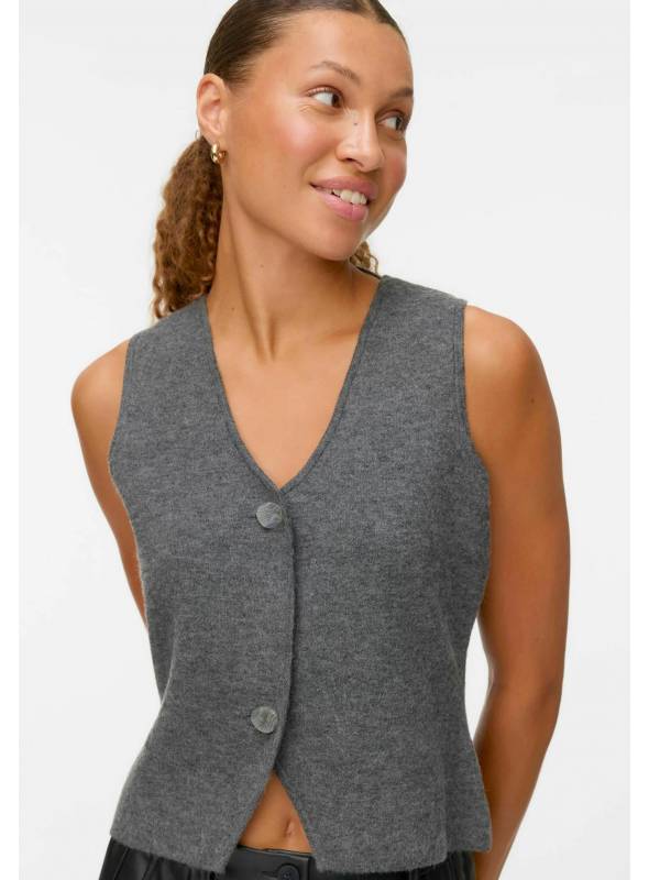 CHALECO BRISA GRIS PUNTO VERO MODA