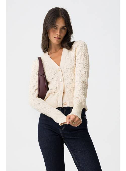 REBECA LICORIAS BEIGE BOTON DORADO TIFFOSI