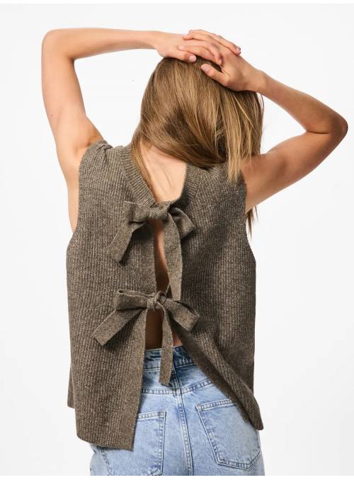 CHALECO LAZO MARRON PIECES