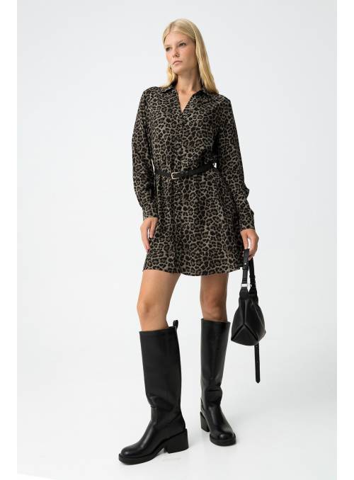 VESTIDO LEOPARD ANIMAL PRINT TIFFOSI
