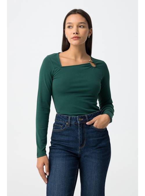 TOP BUI VERDE APLIQUE TIFFOSI
