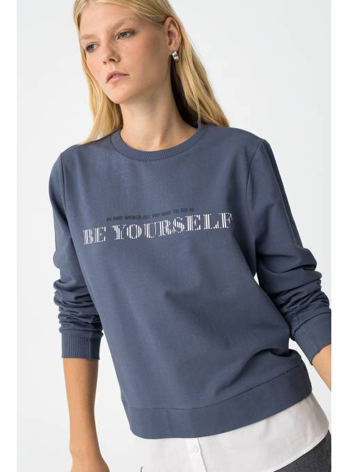 SUDADERA PRATA AZUL TIFFOSI