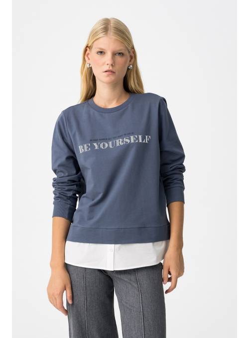 SUDADERA PRATA AZUL TIFFOSI