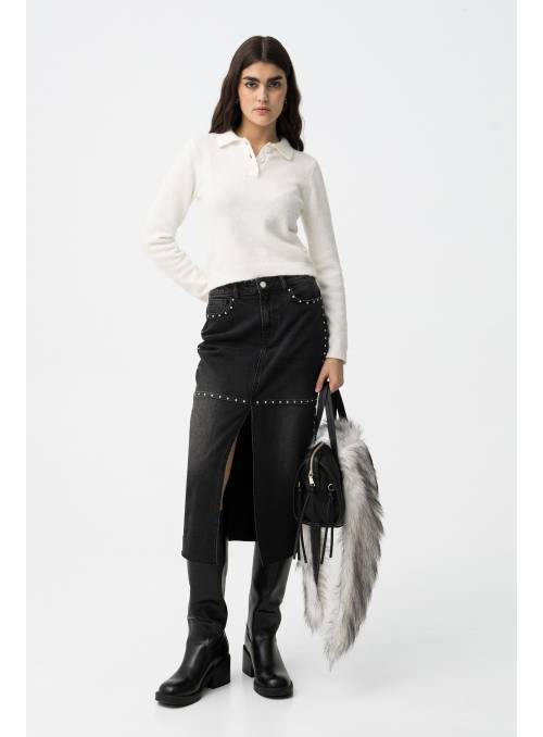 FALDA PAOLA NEGRA TACHAS TIFFOSI