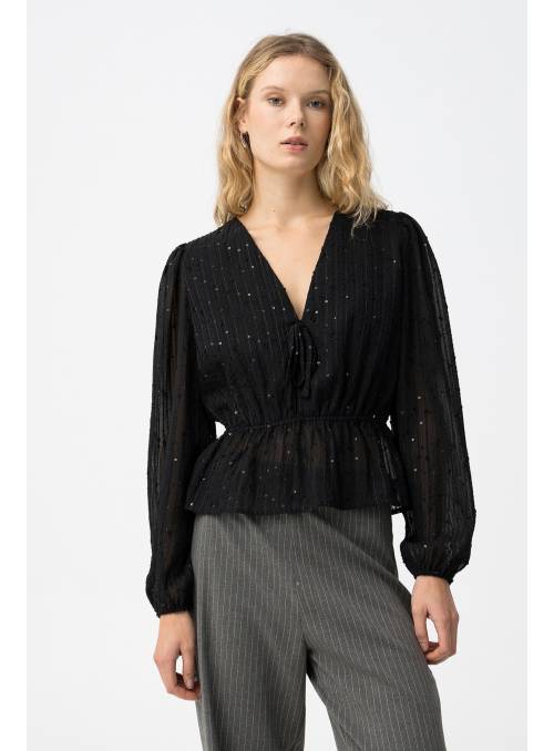 BLUSA LENTEJUELAS NEGRO TIFFOSI