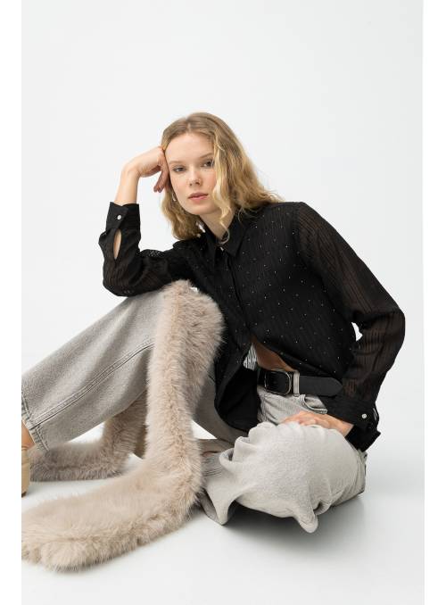 CAMISA APLIQUES NEGRA TIFFOSI