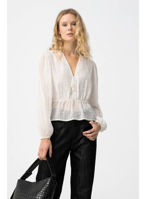 BLUSA LENTEJUELAS BLANCA TIFFOSI