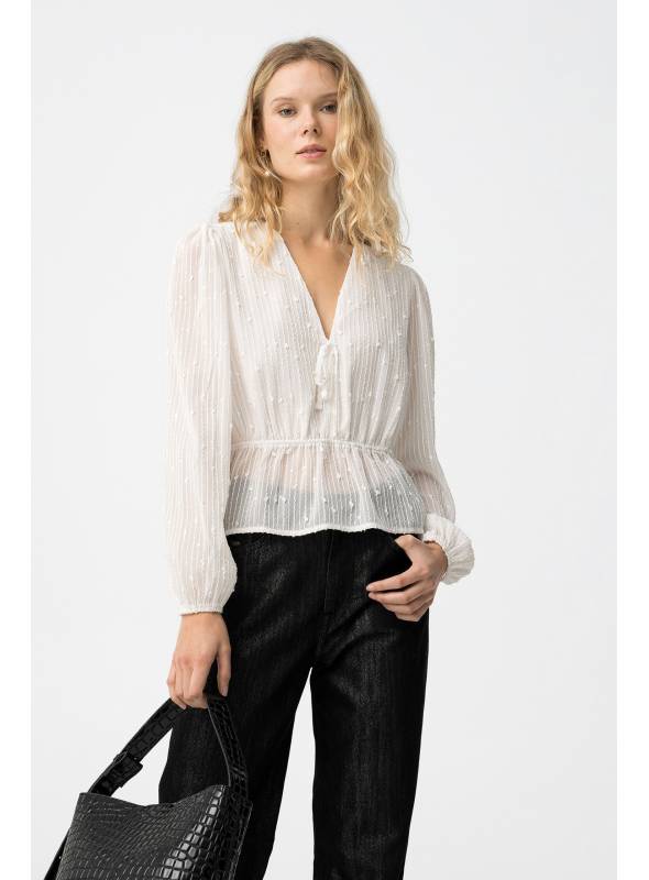 BLUSA LENTEJUELAS BLANCA TIFFOSI