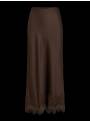 FALDA CHOCOLATE SATINADA VILA