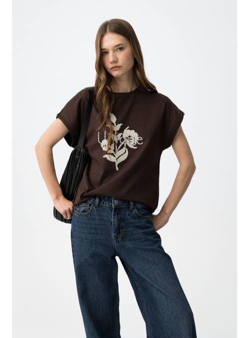 CAMISETA NATALIE MARRON TOFFOSI