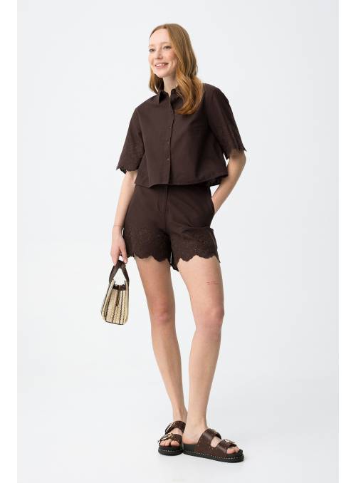 SHORT LENCASTRE MARRON TIFFOSI