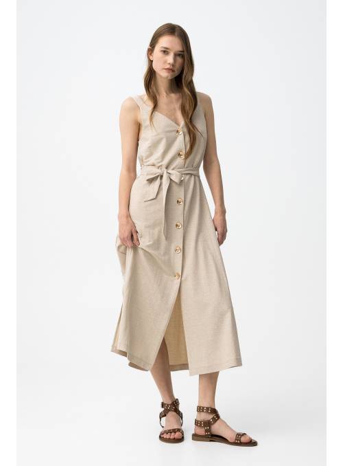 VESTIDO SHARA BEIGE TIFFOSI