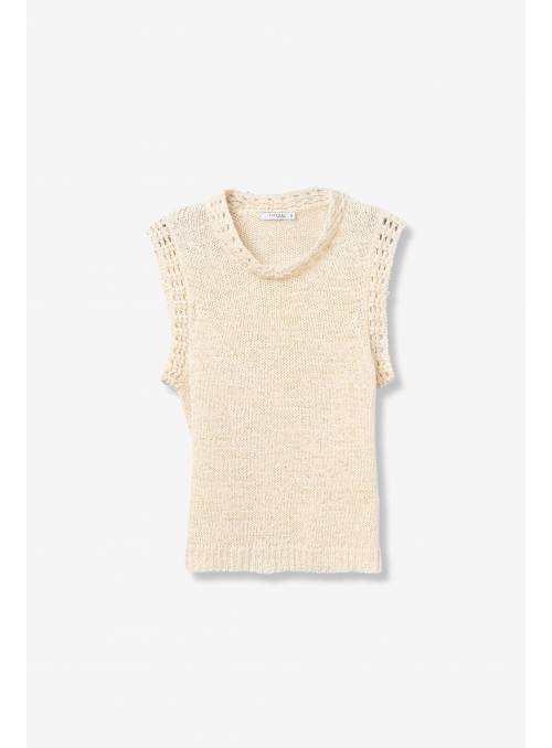TOP CROCHE BEIGE TIFFOSI