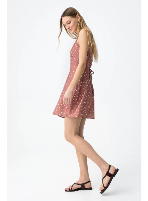 VESTIDO SALTINA ROSA TOPOS TIFFOSI