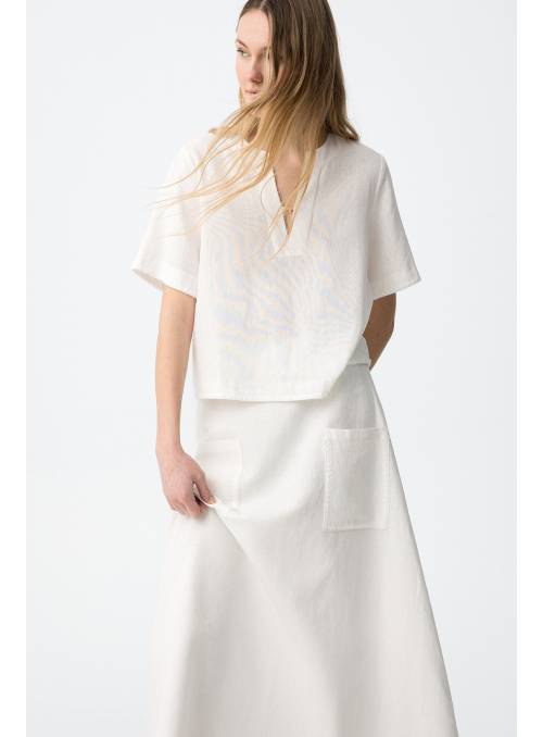 BLUSA SAHARA LINO BLANCO TIFFOSI