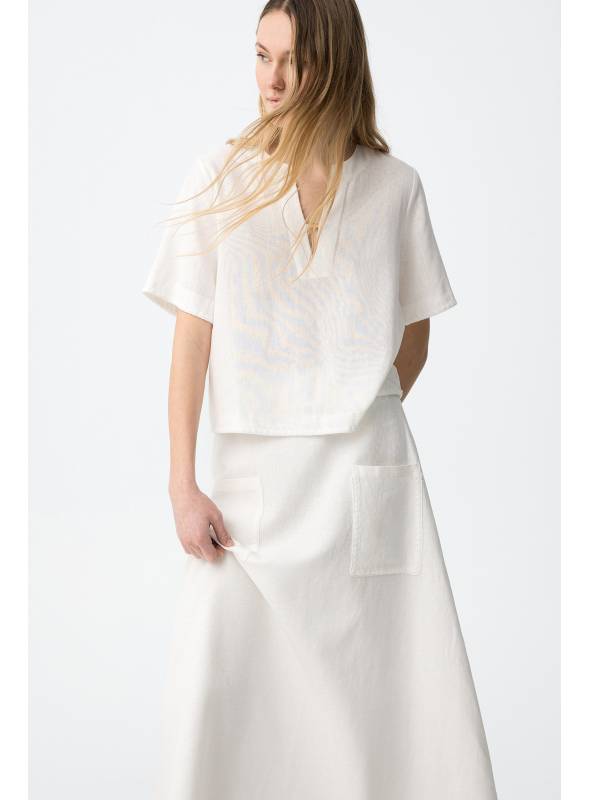 BLUSA SAHARA LINO BLANCO TIFFOSI