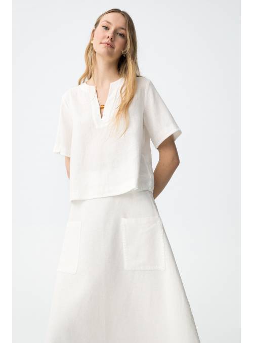 BLUSA SAHARA LINO BLANCO TIFFOSI