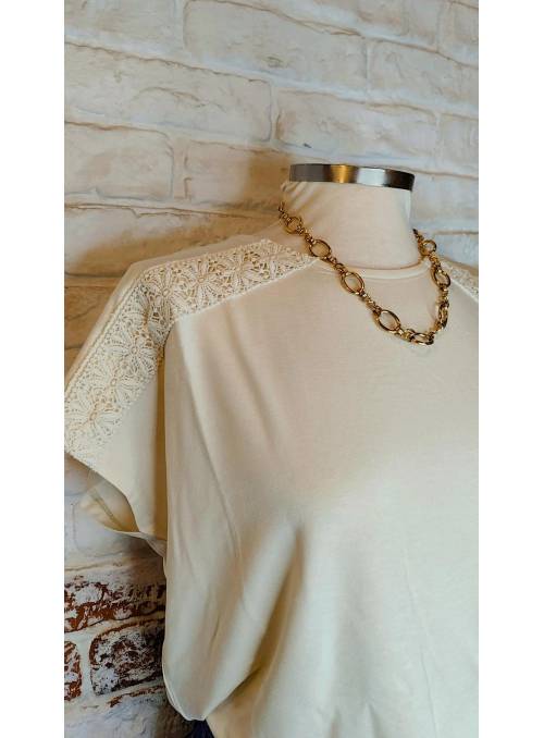 CAMISETA GINA BEIGE VERO MODA