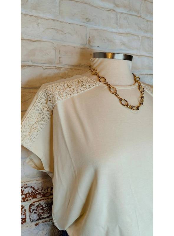 CAMISETA GINA BEIGE VERO MODA