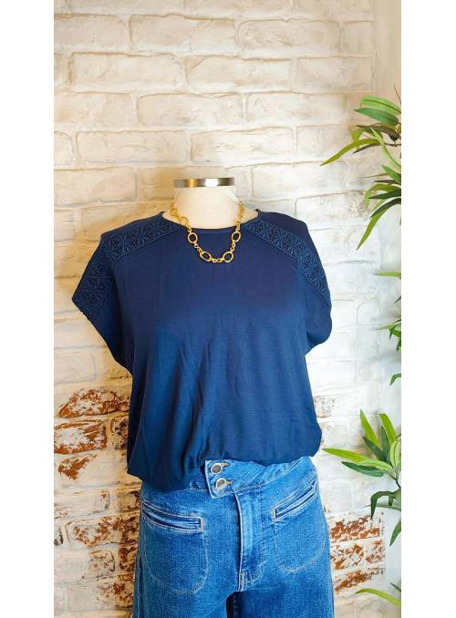 CAMISETA GINA AZUL VERO MODA