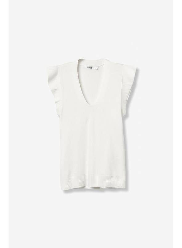 JERSEY RUFFLES BLANCO S/M TIFFOSI