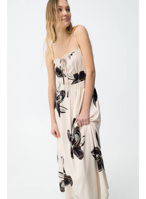 VESTIDO OTAVIA ESTAMPADO BEIG TIFFOSI