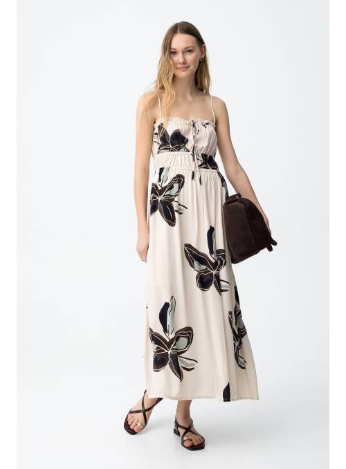 VESTIDO OTAVIA ESTAMPADO BEIG TIFFOSI