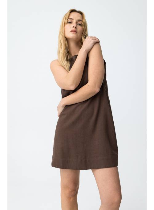 VESTIDO REBECA MARRON TIFFOSI