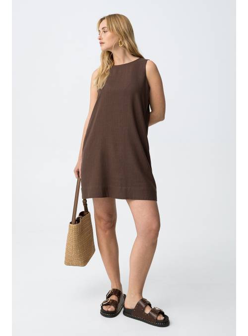 VESTIDO REBECA MARRON TIFFOSI