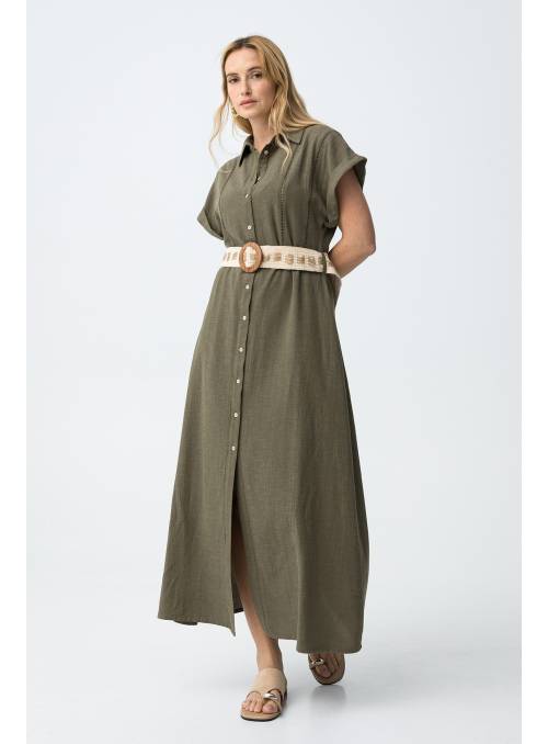 VESTIDO CAMISERO REILY VERDE TIFFOSI