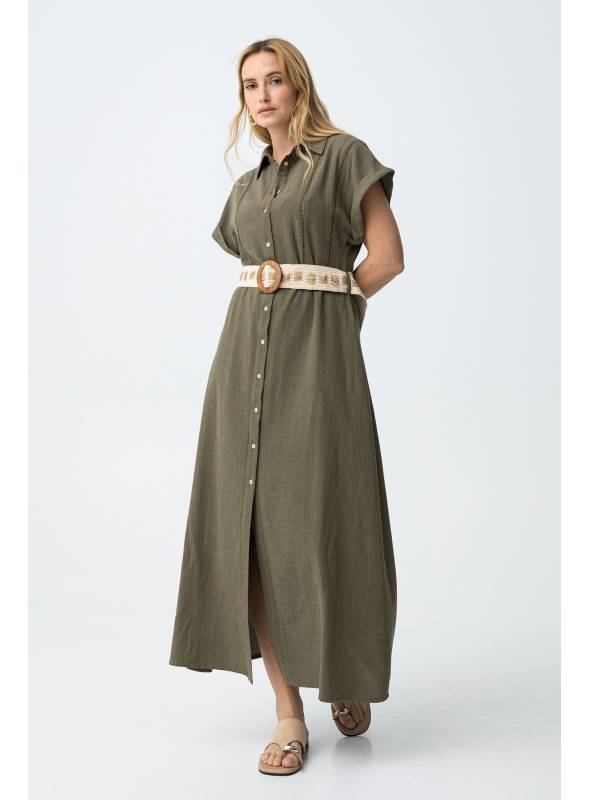 VESTIDO CAMISERO REILY VERDE TIFFOSI